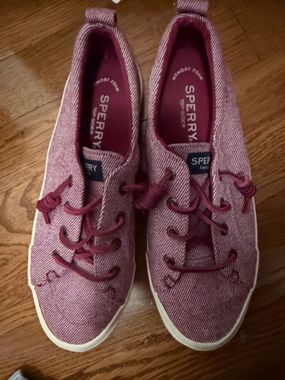 Sperry Women’s Dusty Rose Canvas Lace-Up Sneakers 6.5